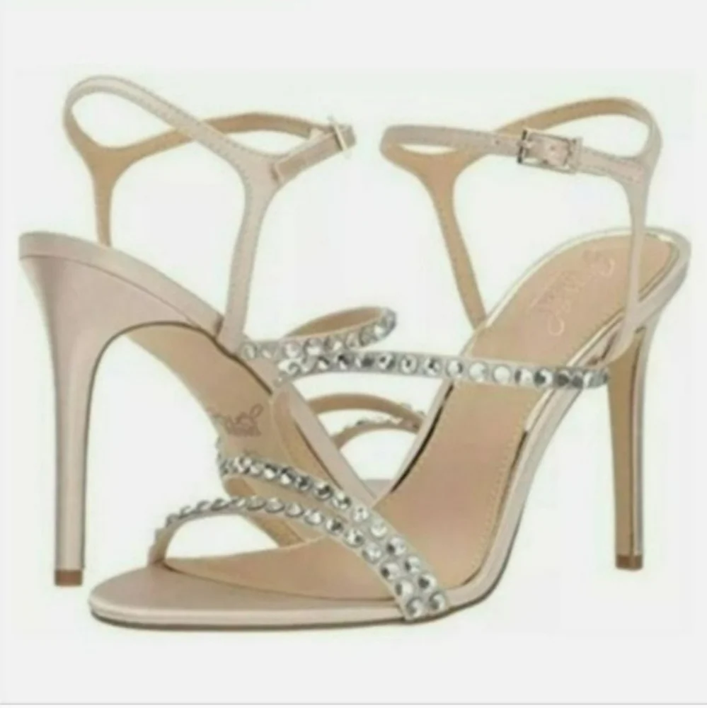 Jewel by Badgley Mischka Marimba Satin Sandal - Picture 4 of 7